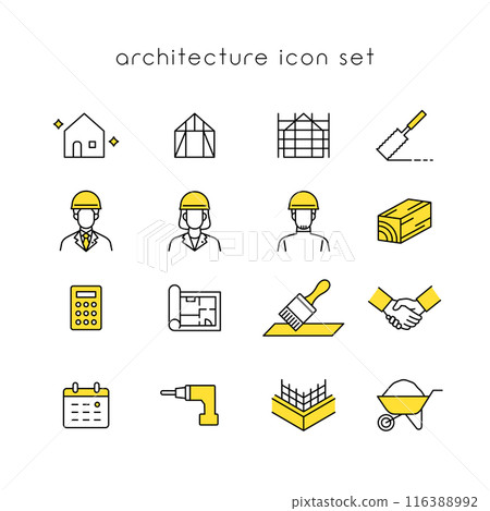 Architecture icon set 116388992