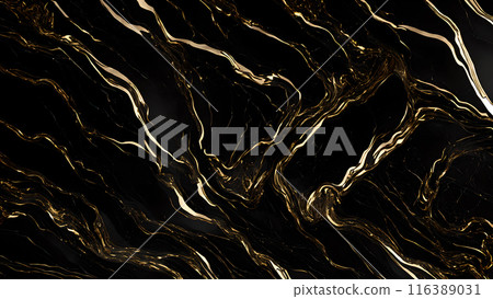Marble Elegance Polished black marble with subtle golden highlights. 3d background Marble Elegance Polished black marble with subtle golden highlights. 3d background 116389031
