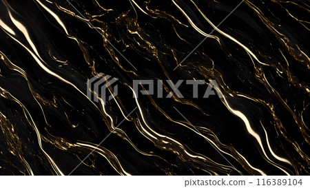 Marble Elegance Polished black marble with subtle golden highlights. 3d background Marble Elegance Polished black marble with subtle golden highlights. 3d background 116389104