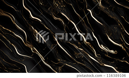 Marble Elegance Polished black marble with subtle golden highlights. 3d background Marble Elegance Polished black marble with subtle golden highlights. 3d background 116389106