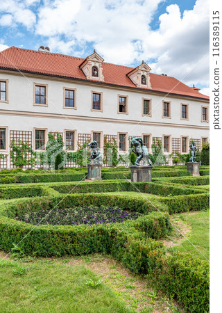 Waldstein Garden and Wallenstein Palace that houses the Senate of the Czech Republic in Prague Waldstein Garden and Wallenstein Palace that houses the Senate of the Czech Republic in Prague 116389115