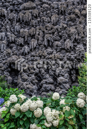 Grotto of artificial stalactites at Waldstein Garden and Wallenstein Palace that houses the Senate of the Czech Republic in Prague 116389120