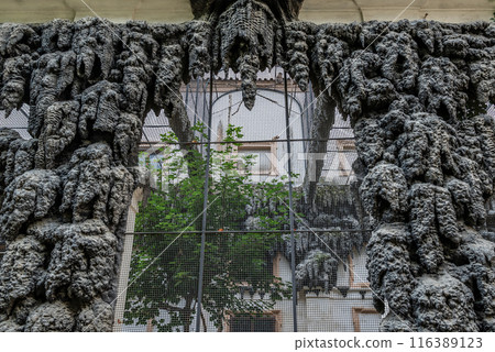 Grotto of artificial stalactites at Waldstein Garden and Wallenstein Palace that houses the Senate of the Czech Republic in Prague 116389123