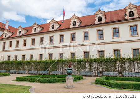 Waldstein Garden and Wallenstein Palace that houses the Senate of the Czech Republic in Prague 116389125