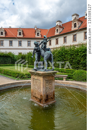 Waldstein Garden and Wallenstein Palace that houses the Senate of the Czech Republic in Prague 116389127
