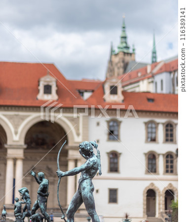 Statues at Waldstein Garden and Wallenstein Palace that houses the Senate of the Czech Republic in Prague Statues at Waldstein Garden and Wallenstein Palace that houses the Senate of the Czech Republic in Prague 116389141