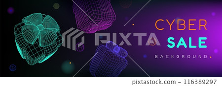 3d cyber monday digital tech gift box sale offer 3d cyber monday digital tech gift box sale offer 116389297