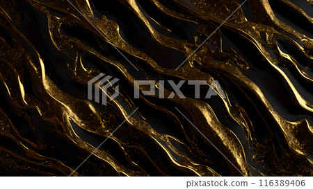 Black marble dusted with fine gold particles. 3d background 116389406