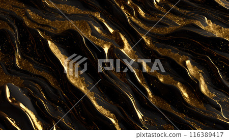Black marble dusted with fine gold particles. 3d background Black marble dusted with fine gold particles. 3d background 116389417