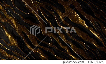 Black marble dusted with fine gold particles. 3d background Black marble dusted with fine gold particles. 3d background 116389424