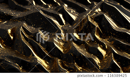 Black marble dusted with fine gold particles. 3d background Black marble dusted with fine gold particles. 3d background 116389425