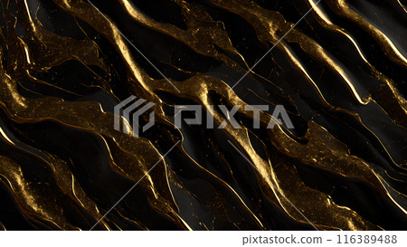 Black marble dusted with fine gold particles. 3d background 116389488