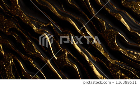 Black marble dusted with fine gold particles. 3d background Black marble dusted with fine gold particles. 3d background 116389511