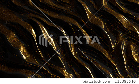 Black marble dusted with fine gold particles. 3d background Black marble dusted with fine gold particles. 3d background 116389516