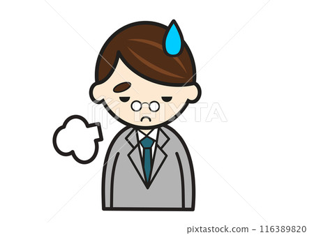 一個西裝革履的男人嘆了口氣 一個西裝革履的男人嘆了口氣 116389820