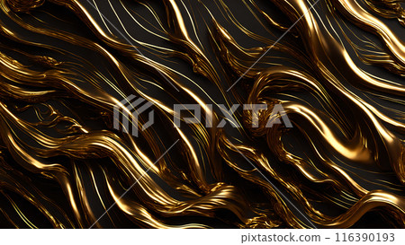 Golden Streaks Bold streaks of gold on a black marble background. 3d background Golden Streaks Bold streaks of gold on a black marble background. 3d background 116390193