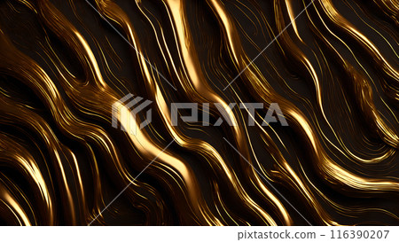 Golden Streaks Bold streaks of gold on a black marble background. 3d background Golden Streaks Bold streaks of gold on a black marble background. 3d background 116390207