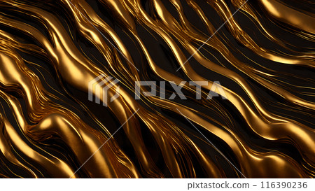 Golden Streaks Bold streaks of gold on a black marble background. 3d background Golden Streaks Bold streaks of gold on a black marble background. 3d background 116390236