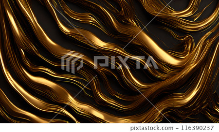 Golden Streaks Bold streaks of gold on a black marble background. 3d background Golden Streaks Bold streaks of gold on a black marble background. 3d background 116390237
