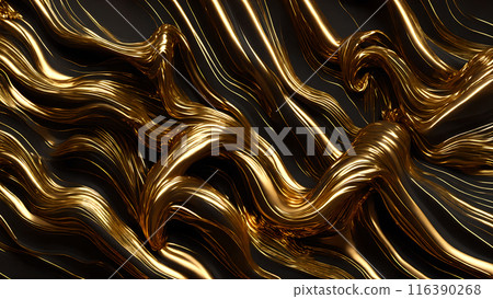 Golden Streaks Bold streaks of gold on a black marble background. 3d background Golden Streaks Bold streaks of gold on a black marble background. 3d background 116390268