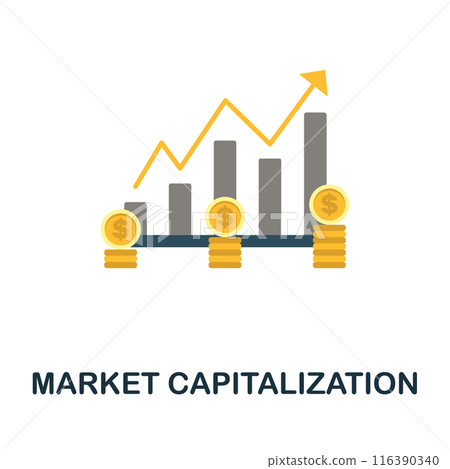Market Capitalization flat icon. Colored sign from stock market collection. Creative Market Capitalization icon illustration for web design, infographics and more Market Capitalization flat icon. Colored sign from stock market collection. Creative Market Capitalization icon illustration for web design, infographics and more 116390340