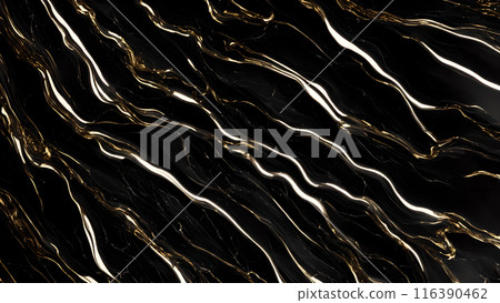 Marble Elegance Polished black marble with subtle golden highlights. 3d background Marble Elegance Polished black marble with subtle golden highlights. 3d background 116390462