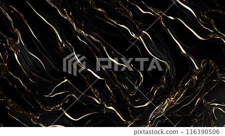 Marble Elegance Polished black marble with subtle golden highlights. 3d background Marble Elegance Polished black marble with subtle golden highlights. 3d background 116390506
