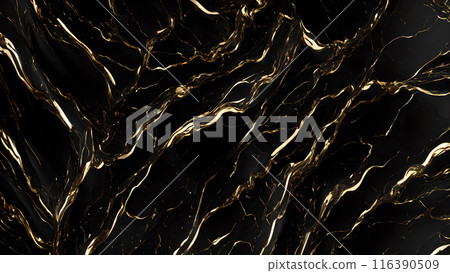 Marble Elegance Polished black marble with subtle golden highlights. 3d background Marble Elegance Polished black marble with subtle golden highlights. 3d background 116390509