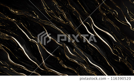 Marble Elegance Polished black marble with subtle golden highlights. 3d background Marble Elegance Polished black marble with subtle golden highlights. 3d background 116390520