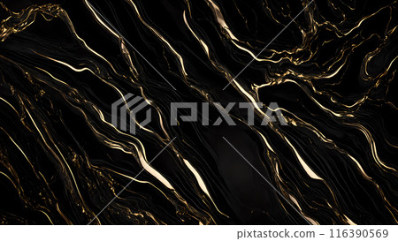 Marble Elegance Polished black marble with subtle golden highlights. 3d background Marble Elegance Polished black marble with subtle golden highlights. 3d background 116390569