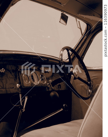 Classic Car Museum Exhibition Vehicles 116390973