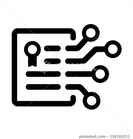 Electronic certificate / digital certificate vector icon illustration Electronic certificate / digital certificate vector icon illustration 116391051