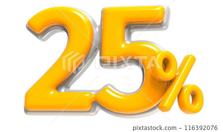 Font With Number Percent 3D Render Gold Font With Number Percent 3D Render Gold 116392076
