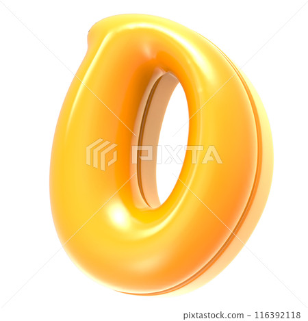 Font With Number Percent 3D Render Gold 116392118