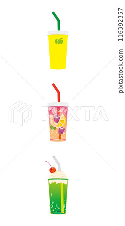 時尚夏日飲品 116392357