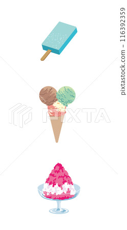 Ice cream bar and shaved ice 116392359