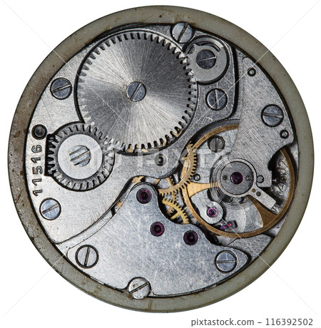 clockwork old mechanical watch, high resolution and detail 116392502