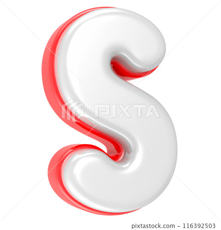 Font And Number Gold With White 3D Render 116392503