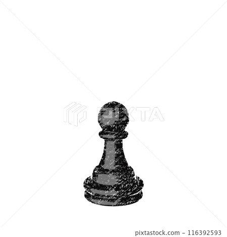 鉛筆素描風格的黑色棋子(棋子) 鉛筆素描風格的黑色棋子(棋子) 116392593