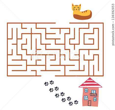 Children's game labyrinth. Find a way out of the maze 116392853