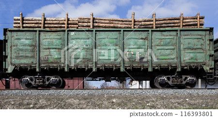 old railway freight wagon 116393801