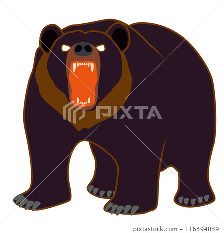 危險熊吠的向量圖 116394039