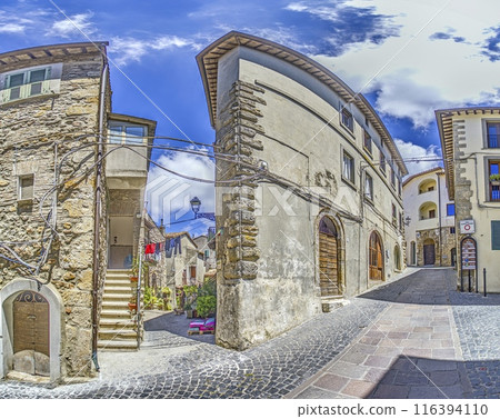 Impression of the old town of the small Italian town of Tolfa 116394110