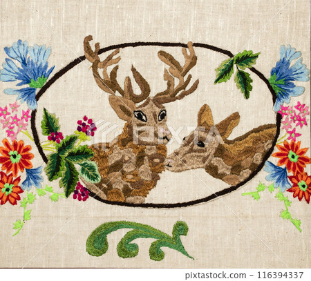 Ukrainian embroidery, folk arts and crafts 116394337