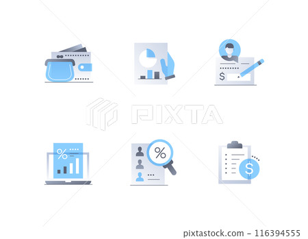 Money and finance - flat design style icons set 116394555