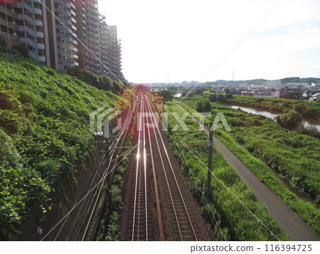 Landscape with tracks 116394725