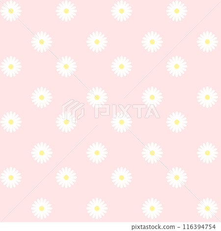Pink floral pattern illustration 116394754