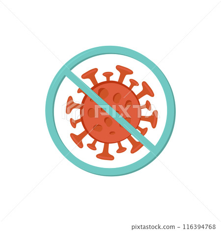 Sign caution coronavirus. Stop coronavirus. Coronavirus outbreak. Coronavirus danger and public health risk disease and flu outbreak. Pandemic medical concept with dangerous cells. 116394768