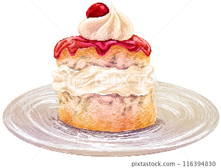 Scone in pixel art style 116394830