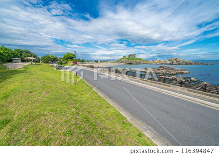 "Aomori Prefecture" Kabushima as seen from Kabushima Promenade Park, Hachinohe City 116394847